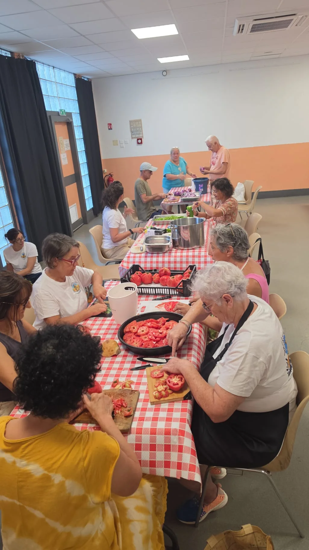 Équipe pendant les préparatifs